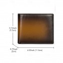 Men's RFID Blocking Genuine Leather Wallet Slim Bifold Design with Gradient Finish,  Premium Cowhide, Available in Brown, Red, and Black