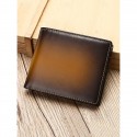 Men's RFID Blocking Genuine Leather Wallet Slim Bifold Design with Gradient Finish,  Premium Cowhide, Available in Brown, Red, and Black