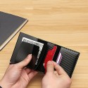 Men's RFID-Blocking Carbon Fiber Wallet with Card Holder & Airtag Ring Sleek, Secure, and Stylish for Daily Use and Travel