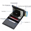 Men's RFID-Blocking Carbon Fiber Wallet with Card Holder & Airtag Ring Sleek, Secure, and Stylish for Daily Use and Travel