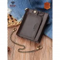 Men's Premium Cowhide RFID Blocking Wallet - Vintage Bifold Leather Wallet with Coin Zipper, Card Slots for Everyday Use
