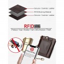 Men's Premium Cowhide RFID Blocking Wallet - Vintage Bifold Leather Wallet with Coin Zipper, Card Slots for Everyday Use