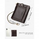 Men's Premium Cowhide RFID Blocking Wallet - Vintage Bifold Leather Wallet with Coin Zipper, Card Slots for Everyday Use