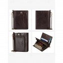 Men's Premium Cowhide RFID Blocking Wallet - Vintage Bifold Leather Wallet with Coin Zipper, Card Slots for Everyday Use