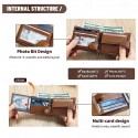 Genuine leather wallet top layer cowhide coin purse multi card horizontal wallet high-end business wallet suitable for both men and women perfect holiday gift