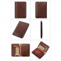 Men's Vintage Brown Leather Passport Holder with Card Slots Stylish and Durable Travel Accessory for Professionals