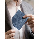 Men's RFID Blocking Faux Leather Bifold Wallet, Slim and Stylish Design for Casual and Everyday Use Black Blue Grey
