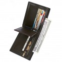 Men's RFID Blocking Faux Leather Bifold Wallet, Slim and Stylish Design for Casual and Everyday Use Black Blue Grey