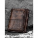Men's RFID Blocking Bifold Wallet with Removable Card Holder 100% Premium Cowhide Leather, Multi-Card Organizer, Classic Brown Style for Daily Use & Ideal Father's Day Gift