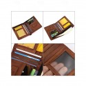 Men's RFID Blocking Bifold Wallet with Removable Card Holder 100% Premium Cowhide Leather, Multi-Card Organizer, Classic Brown Style for Daily Use & Ideal Father's Day Gift
