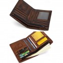 Men's RFID Blocking Bifold Wallet with Removable Card Holder 100% Premium Cowhide Leather, Multi-Card Organizer, Classic Brown Style for Daily Use & Ideal Father's Day Gift