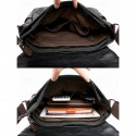 Men's Faux Leather Messenger Bag Vintage Business Shoulder Bag with Adjustable Strap and Buckle Detail, Professional Briefcase for Office, Work and Travel