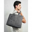 Men's Large Faux Leather Tote Bag Stylish Business Shoulder Bag, Casual Work Handbag, Versatile Travel Shopper for Office & Daily Use