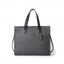 Men's Large Faux Leather Tote Bag Stylish Business Shoulder Bag, Casual Work Handbag, Versatile Travel Shopper for Office & Daily Use