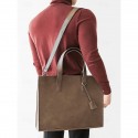 Men's Large Faux Leather Tote Bag Stylish Business Shoulder Bag, Casual Work Handbag, Versatile Travel Shopper for Office & Daily Use
