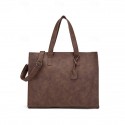Men's Large Faux Leather Tote Bag Stylish Business Shoulder Bag, Casual Work Handbag, Versatile Travel Shopper for Office & Daily Use