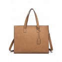 Men's Large Faux Leather Tote Bag Stylish Business Shoulder Bag, Casual Work Handbag, Versatile Travel Shopper for Office & Daily Use