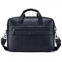 Premium Brown Leather Briefcase - Elegant Business Laptop Bag with Multiple Pockets, Durable for Professional Use and Travel