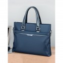Men's Waterproof Business Laptop Bag, Slim Briefcase with Multiple Compartments, Professional Office and Travel Bag Color Black Blue
