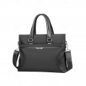 Men's Waterproof Business Laptop Bag, Slim Briefcase with Multiple Compartments, Professional Office and Travel Bag Color Black Blue