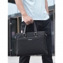 Men's Waterproof Business Laptop Bag, Slim Briefcase with Multiple Compartments, Professional Office and Travel Bag Color Black Blue