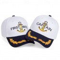 Men's Baseball Cap Sun Hat Trucker Hat White Black White Cotton / Polyester Blend Embroidered Fashion Casual Daily Letter Anchor Adjustable Sunscreen Breathable
