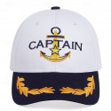 Men's Baseball Cap Sun Hat Trucker Hat White Black White Cotton / Polyester Blend Embroidered Fashion Casual Daily Letter Anchor Adjustable Sunscreen Breathable