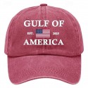 Men's Baseball Cap Sun Hat Trucker Hat Black Wine Cotton Adjustable Fashion Daily Wear Festival Graphic Pattern Casual / Daily
