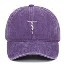 Men's Baseball Cap Sun Hat Black Wine Polyester Faith Letter Travel Beach Vacation Casual Plain Adjustable Fashion