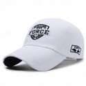 Men's Baseball Cap Sun Hat Trucker Hat Black White Polyester Embroidered Fashion Casual Street Daily Letter Adjustable Sunscreen Breathable