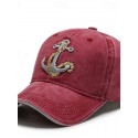 Men's Baseball Cap Sun Hat Trucker Hat Black Navy Blue Polyester Embroidered Fashion Casual Street Daily Anchor Adjustable Sunscreen Breathable