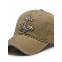 Men's Baseball Cap Sun Hat Trucker Hat Black Navy Blue Polyester Embroidered Fashion Casual Street Daily Anchor Adjustable Sunscreen Breathable