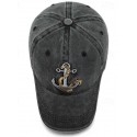 Men's Baseball Cap Sun Hat Trucker Hat Black Navy Blue Polyester Embroidered Fashion Casual Street Daily Anchor Adjustable Sunscreen Breathable