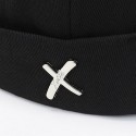 Unisex Docker Cap Brimless Hats Black Yellow Cotton Travel Beach Outdoor Vacation Plain Adjustable Fashion
