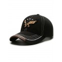 Men's Baseball Cap Black Navy Blue Polyester Embroidery Adjustable Fashion Classic & Timeless Chic & Modern Outdoor Daily Animal Portable Breathable