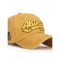 Men's Baseball Cap Black Yellow 100% Cotton Embroidery Travel Beach Outdoor Vacation Plain Adjustable Fashion