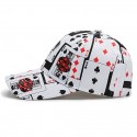 Men's Baseball Cap Sun Hat Poker Hat White Blue Polyester Travel Hip Hop Beach Outdoor Vacation Hip-hop Graffiti Adjustable