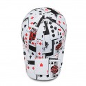 Men's Baseball Cap Sun Hat Poker Hat White Blue Polyester Travel Hip Hop Beach Outdoor Vacation Hip-hop Graffiti Adjustable