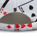 Men's Baseball Cap Sun Hat Poker Hat White Blue Polyester Travel Hip Hop Beach Outdoor Vacation Hip-hop Graffiti Adjustable